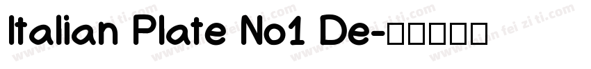 Italian Plate No1 De字体转换
